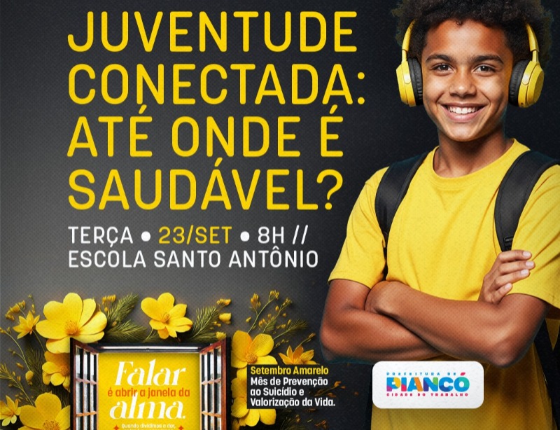 Palestra educativa vai discutir sade mental com adolescentes e jovens em escola pblica