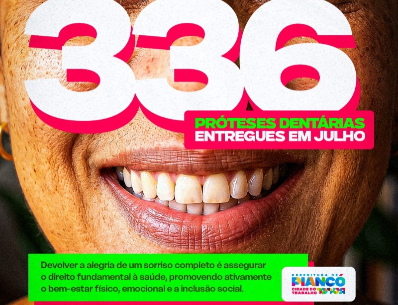 Prefeitura de Pianc� entrega 336 pr�teses dent�rias e refor�a a��es de sa�de bucal